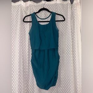 Latched Mama Teal Nursing Swim Top